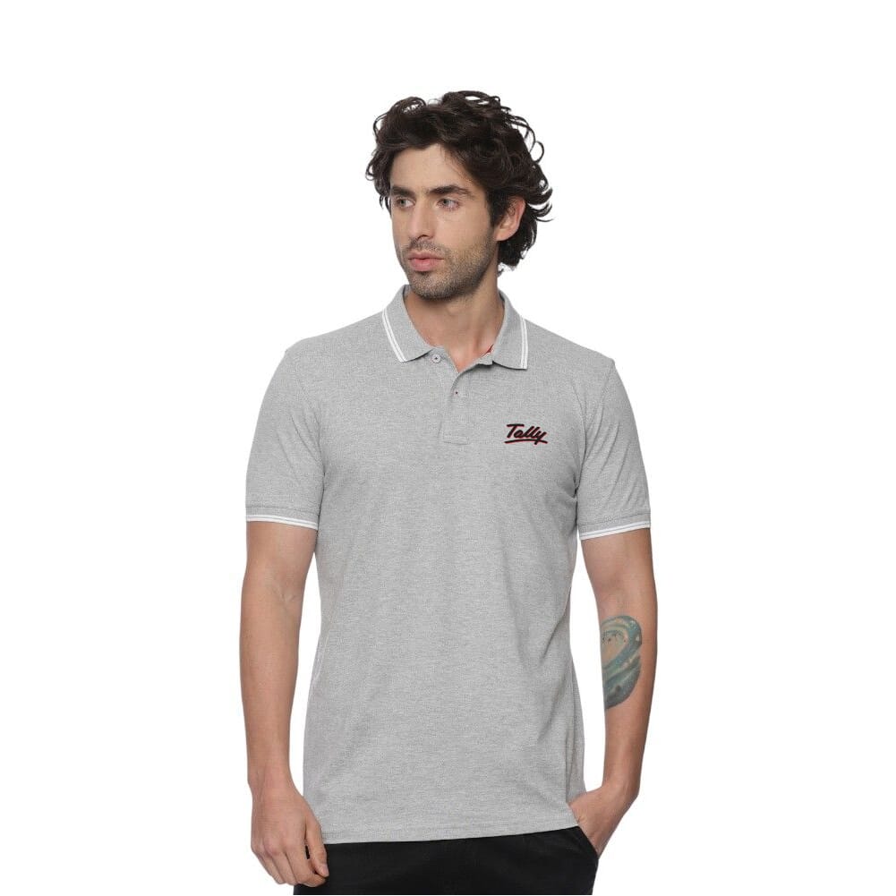 Allen Solly Polo T-shirt Men- Grey